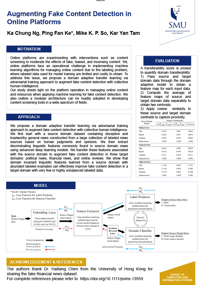 Augmenting Fake Content Detection in Online Platforms