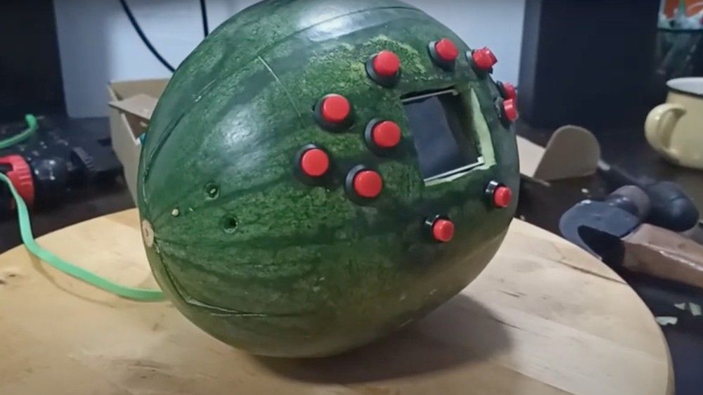 This guy turned a watermelon into a game boy