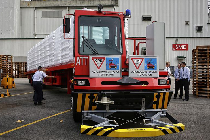 Driverless truck hits the roads on Jurong Island