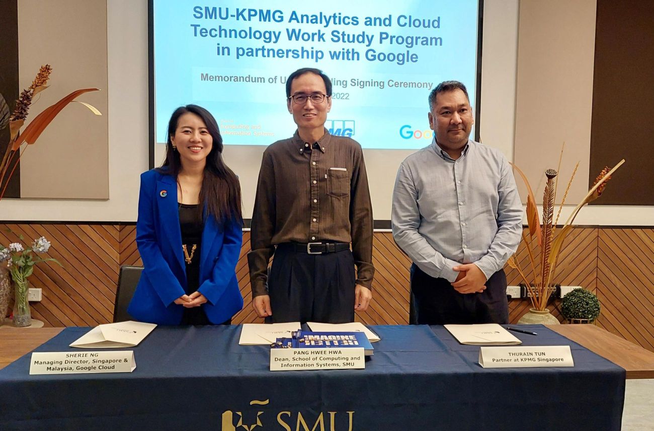 SMU launches Analytics and Cloud Technology Work-Study Programme with Google and KPMG