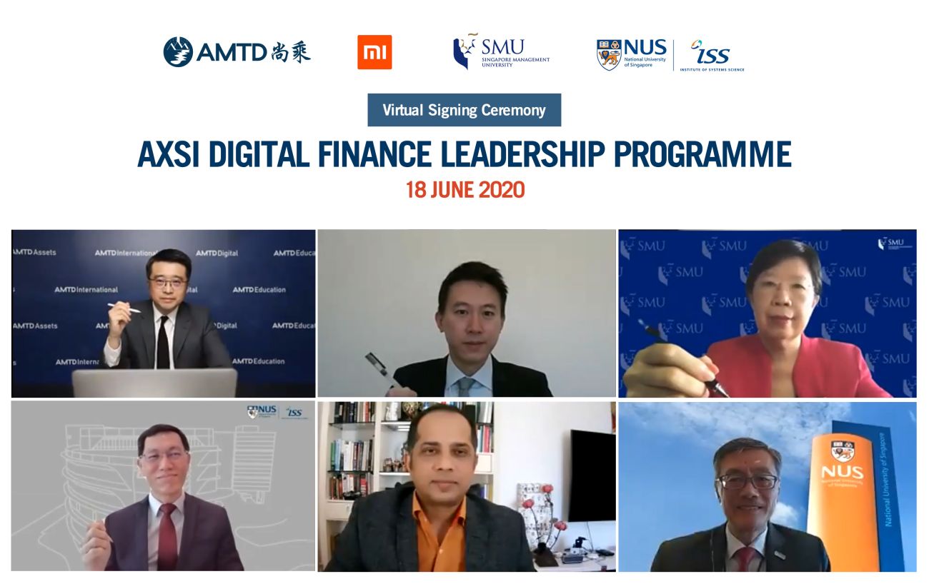 AMTD, Xiaomi, SMU and NUS launch digital finance leadership programme