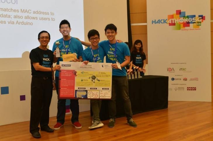 SMU team emerged runner-up at Hackathon@SG 2015 